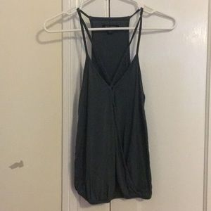 Olive green cross tank top